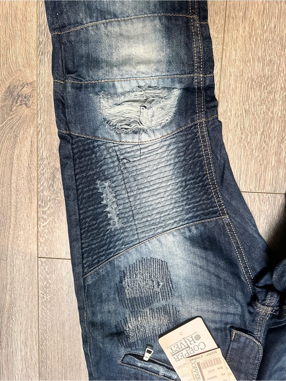 Copper Rivet Skinny Jeans Men’s 32x32 Dark Wash Denim NWT Style 1531-3062 - Picture 6 of 10